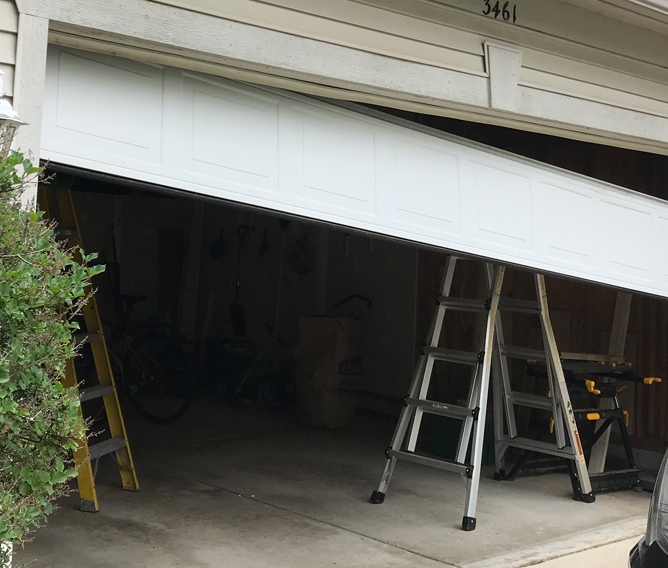 Jammed Overhead Door Realignment